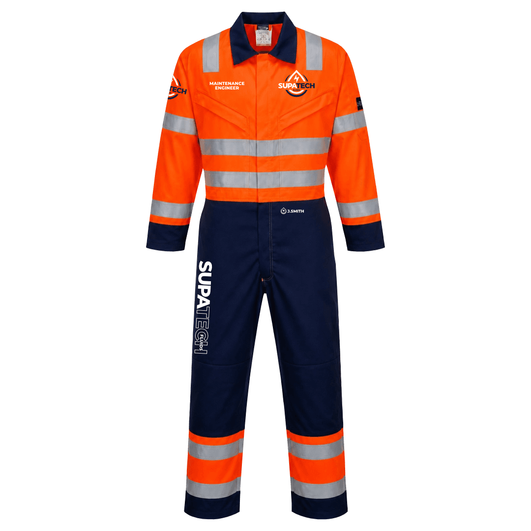 Flame-retardant workwear coverall